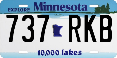 MN license plate 737RKB