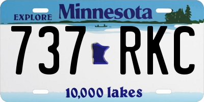 MN license plate 737RKC