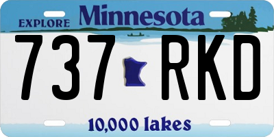 MN license plate 737RKD