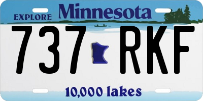 MN license plate 737RKF