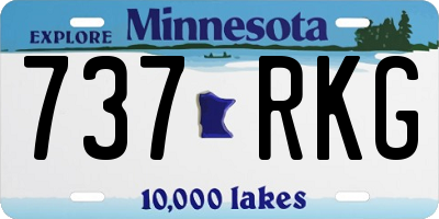 MN license plate 737RKG