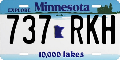 MN license plate 737RKH