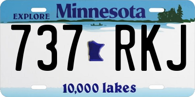 MN license plate 737RKJ