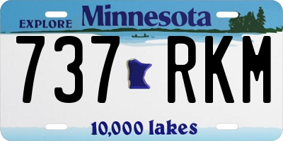 MN license plate 737RKM