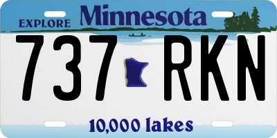 MN license plate 737RKN