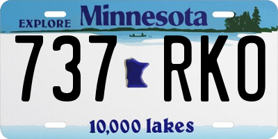 MN license plate 737RKO