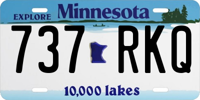MN license plate 737RKQ