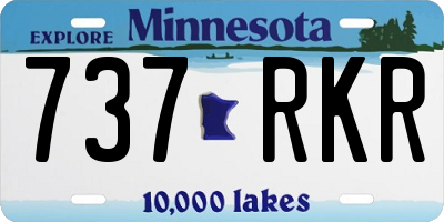 MN license plate 737RKR