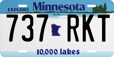 MN license plate 737RKT