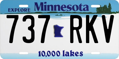 MN license plate 737RKV