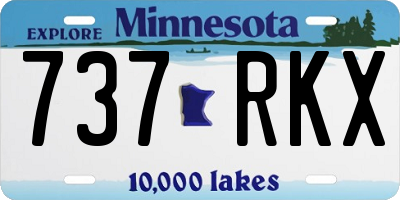 MN license plate 737RKX
