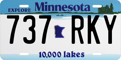 MN license plate 737RKY