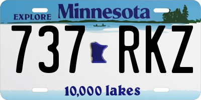 MN license plate 737RKZ