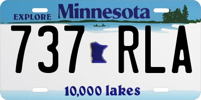 MN license plate 737RLA