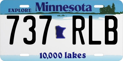 MN license plate 737RLB