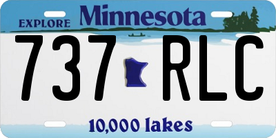 MN license plate 737RLC
