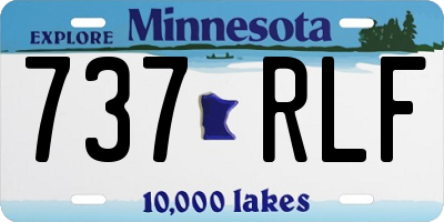 MN license plate 737RLF
