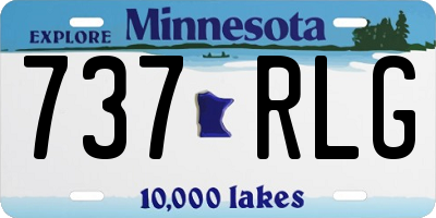 MN license plate 737RLG
