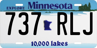 MN license plate 737RLJ