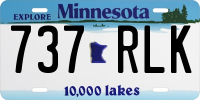 MN license plate 737RLK