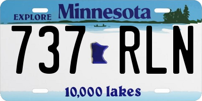 MN license plate 737RLN
