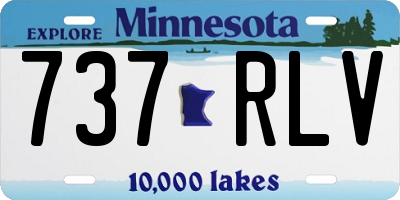 MN license plate 737RLV