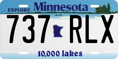 MN license plate 737RLX