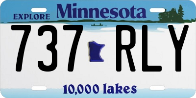 MN license plate 737RLY