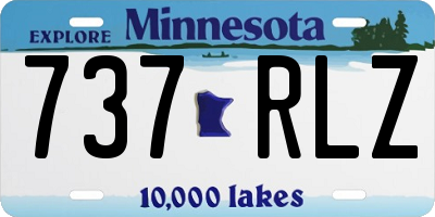 MN license plate 737RLZ