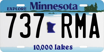 MN license plate 737RMA