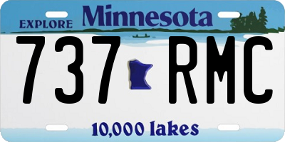 MN license plate 737RMC