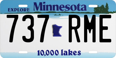 MN license plate 737RME