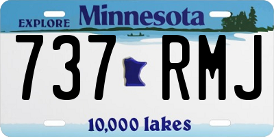 MN license plate 737RMJ