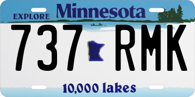 MN license plate 737RMK