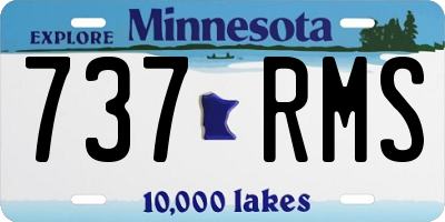 MN license plate 737RMS