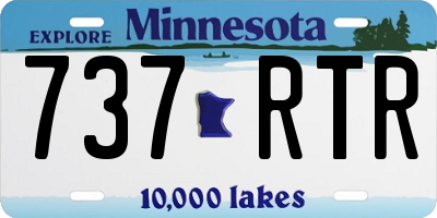 MN license plate 737RTR