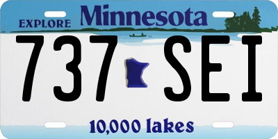 MN license plate 737SEI