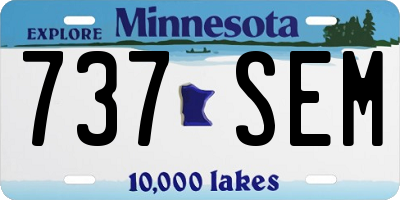 MN license plate 737SEM