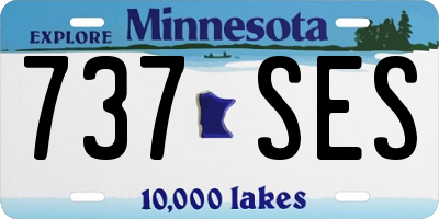 MN license plate 737SES
