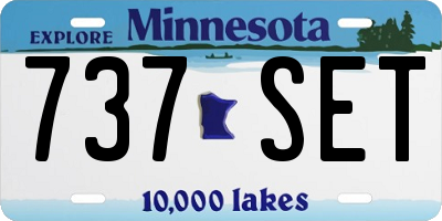 MN license plate 737SET