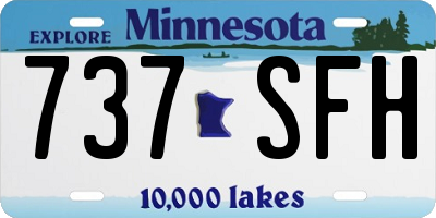 MN license plate 737SFH