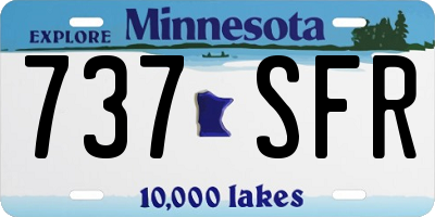MN license plate 737SFR