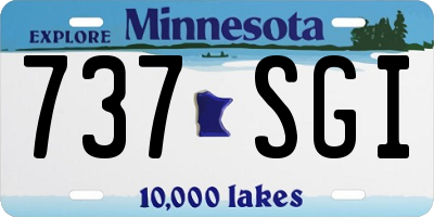 MN license plate 737SGI