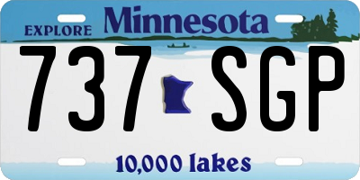 MN license plate 737SGP
