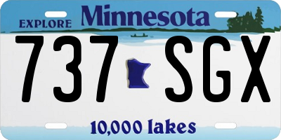 MN license plate 737SGX