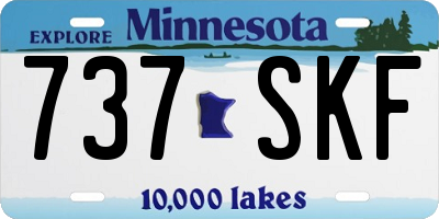 MN license plate 737SKF