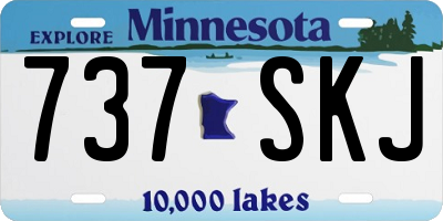 MN license plate 737SKJ
