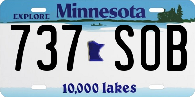 MN license plate 737SOB