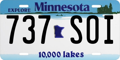 MN license plate 737SOI