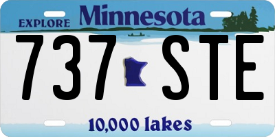 MN license plate 737STE